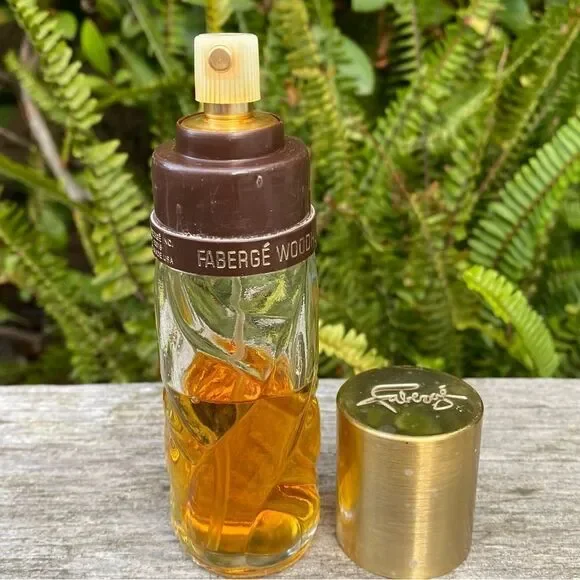 Vintage Faberge WOODHUE Spray Cologne Women Spray 2 fl. oz. RARE Half Full - Picture 2 of 5